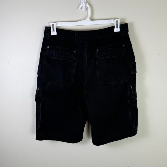 Duluth Trading Co Cargo Shorts Men 34 Black Techwear Utility - Picture 2 of 6